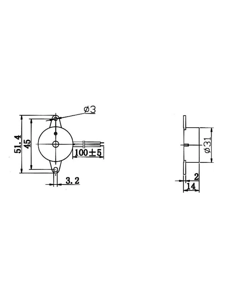 12/24v 31mm Kulaklı Buzzer - görsel 2