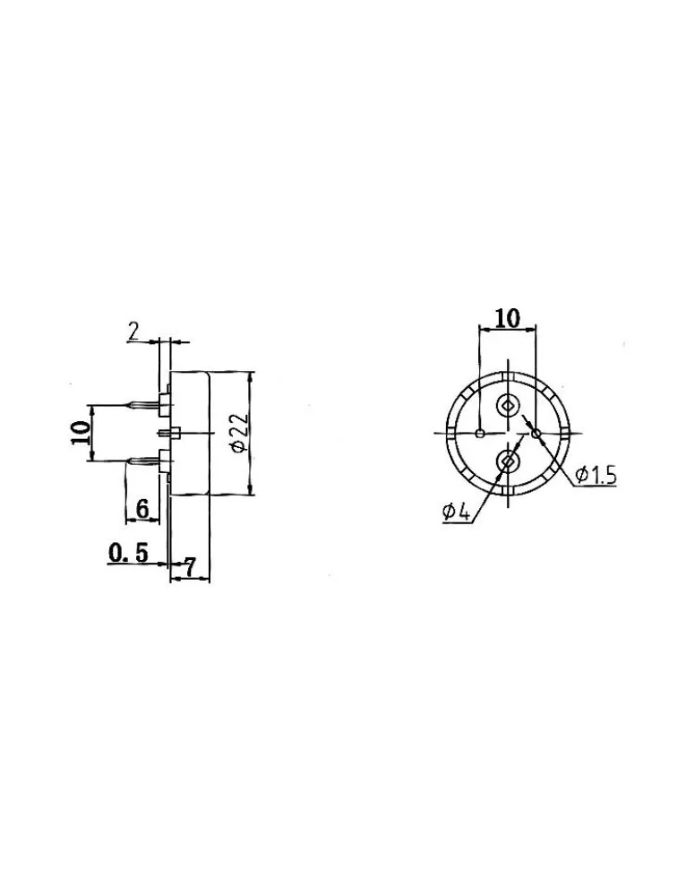 12V 22MM DEVRESİZ BUZZER - görsel 2