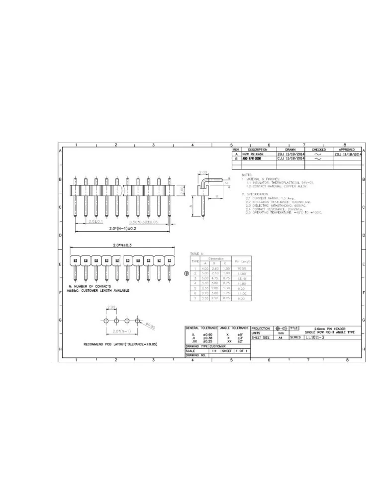 2.00mm 1x40 90 Derece Erkek Pın Header - görsel 2