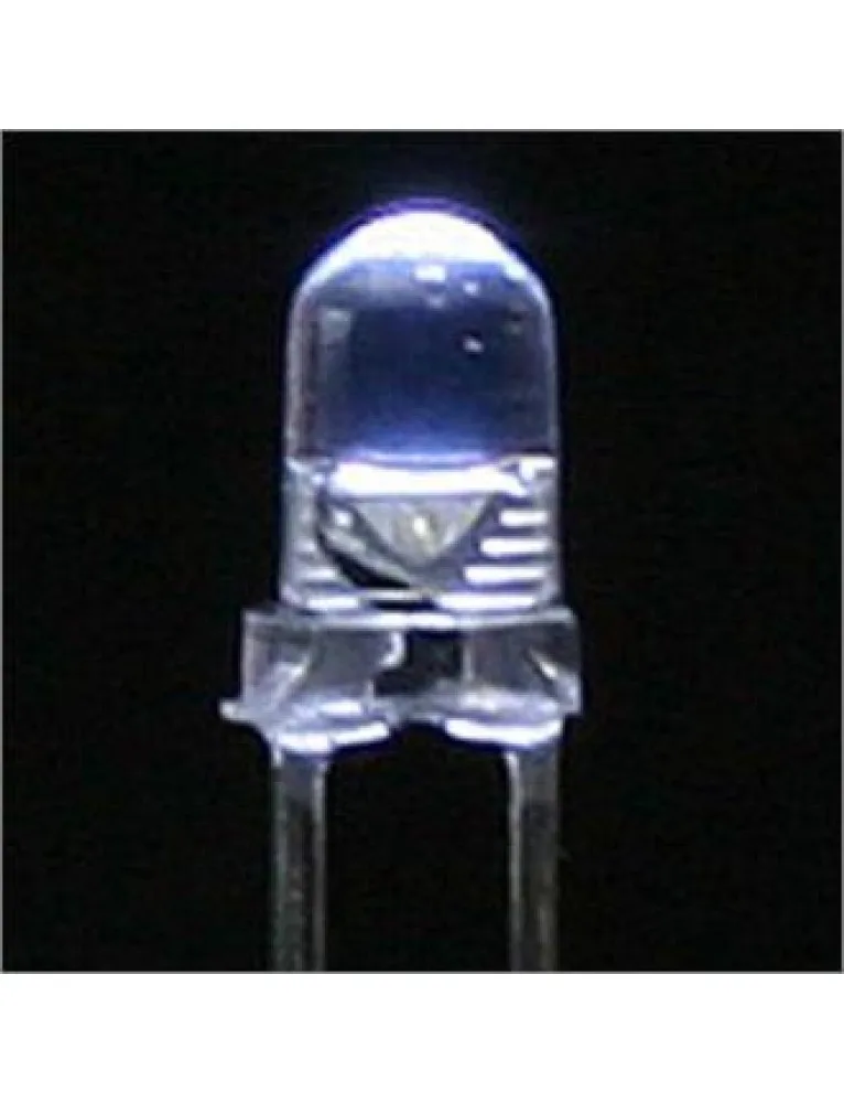3 mm ŞEFFAF BEYAZ LED HT204 UWC - BHM Elektronik
