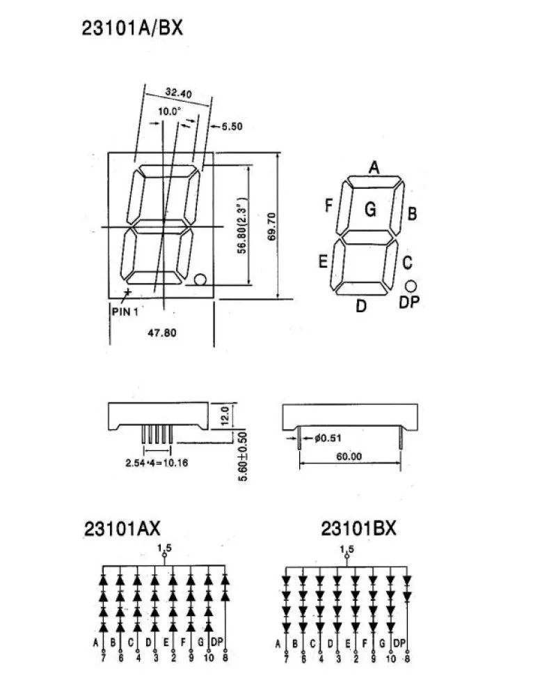 57mm Anot Kırmızı Display JZ-23101 BUR - BHM Elektronik