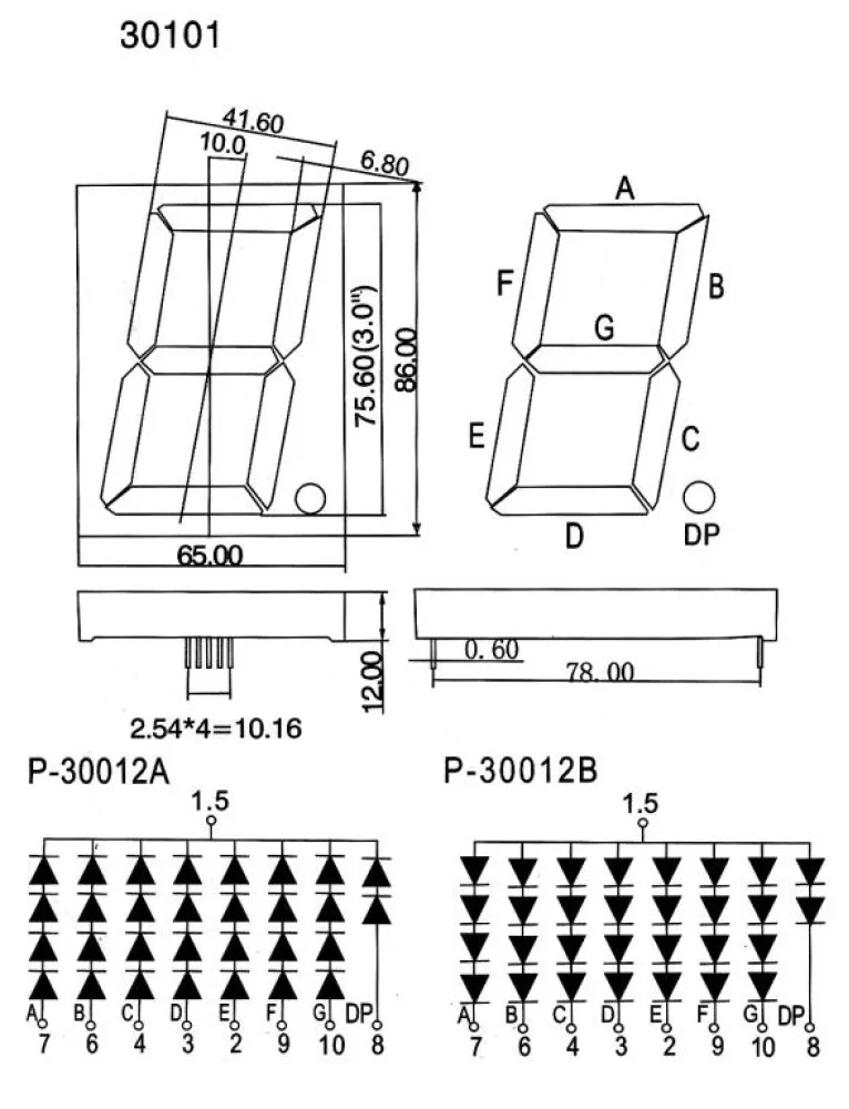 76mm Anot Kırmızı Display JZ30101 BUR - BHM Elektronik